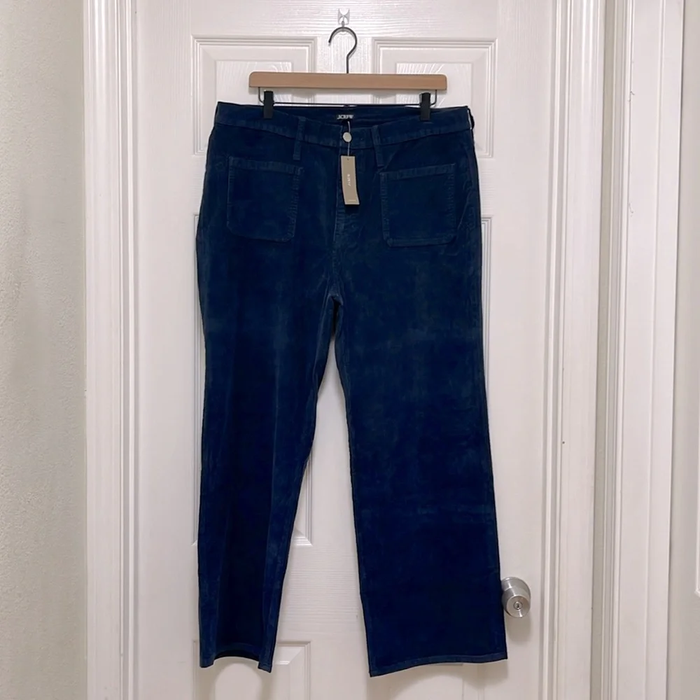 NWT J.Crew Sailor Slim Wide Pant in Stretch Corduroy